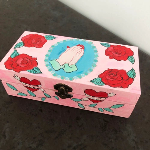 Hand-Painted Jewelry Box