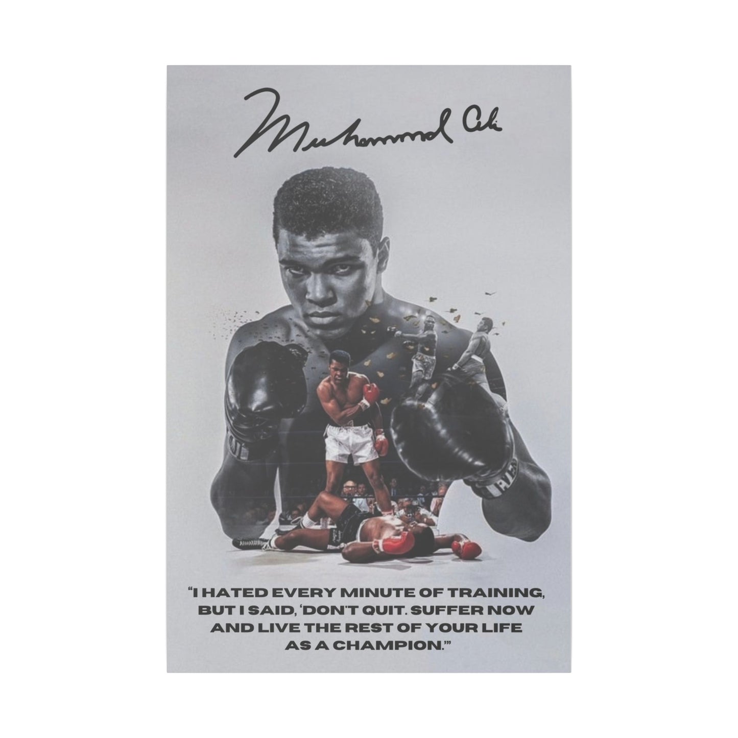 Muhammad Ali Matte Canvas (32x48’’)