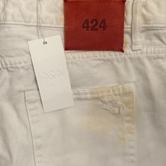 424 Distressed Denim Jeans ‘White’
