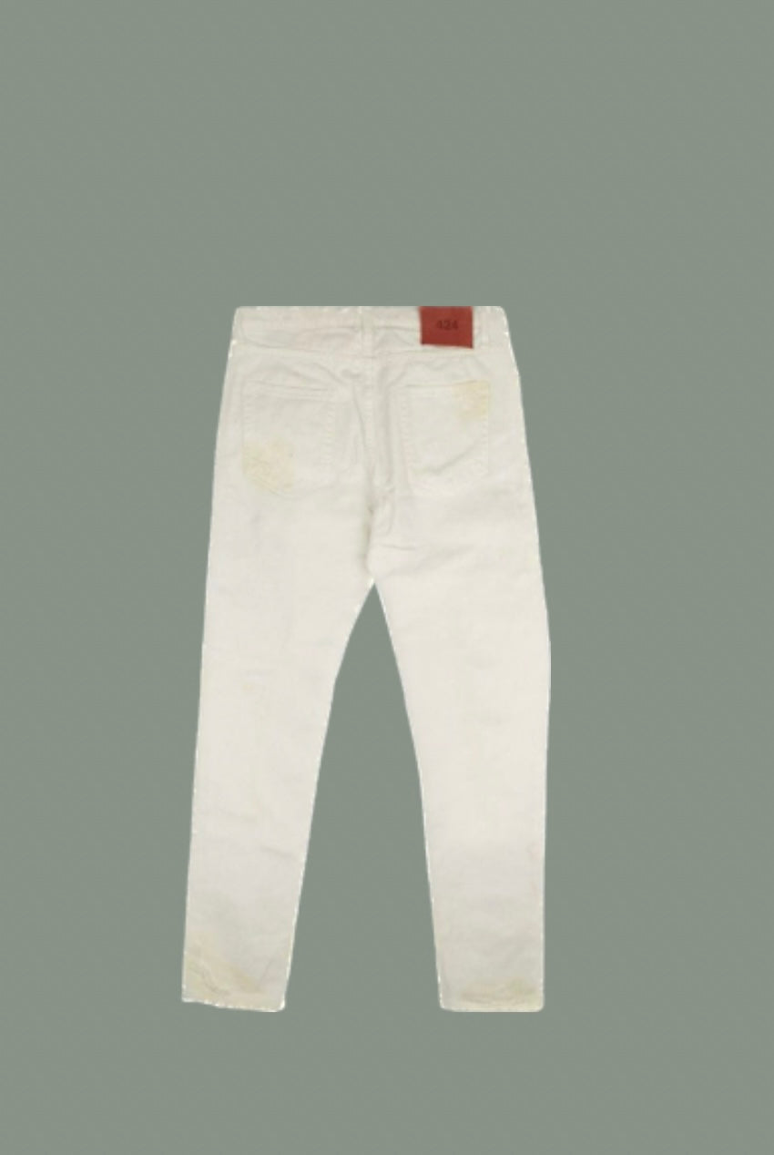 424 Distressed Denim Jeans ‘White’