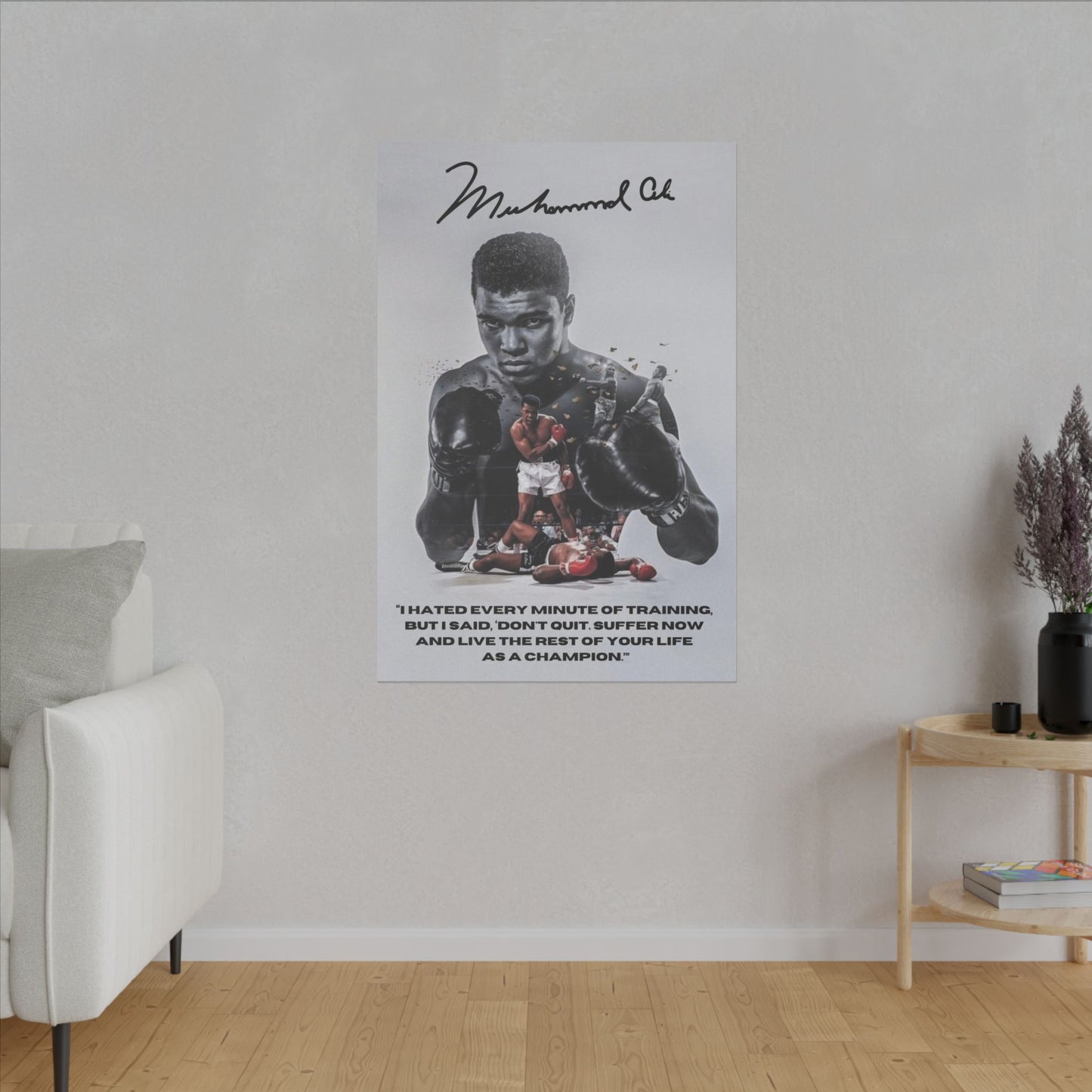 Muhammad Ali Matte Canvas (32x48’’)