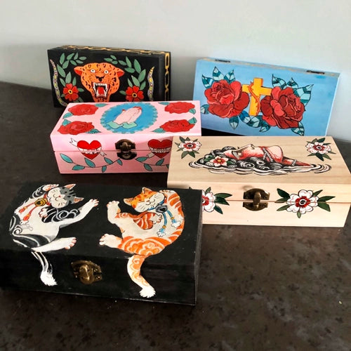Hand-Painted Jewelry Box